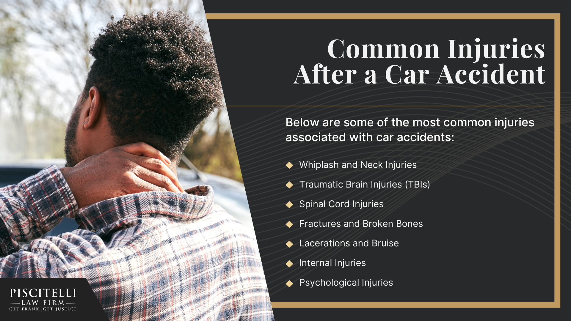 Why Should You Hire a Cleveland Car Accident Lawyer; When You May Have a Valid Car Accident Claim in Ohio; Ohio Car Accident Laws That Affect Your Case; Steps to Take After a Car Accident in Cleveland, OH; Types of Car Accident Cases We Handle in Cleveland and the Surrounding Metro Area; Common Injuries After a Car Accident