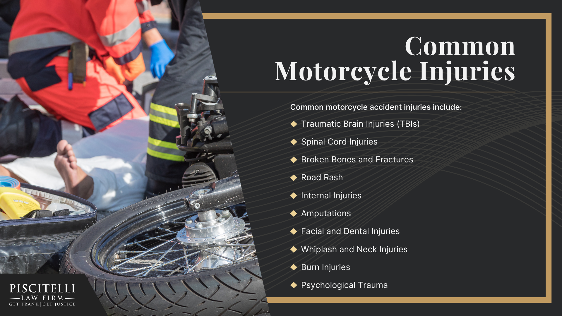 Why Hire a Cleveland Motorcycle Accident Lawyer; Do You Have a Motorcycle Accident Case; Ohio Motorcycle Laws That Can Affect Your Claim; What to Do After a Motorcycle Accident in Cleveland, OH_ Steps to Take; Gathering Evidence for a Motorcycle Accident Claim; Common Damages in Motorcycle Accident Cases; What is the Legal Process for a Motorcycle Accident Claim in Ohio?; Common Causes of Motorcycle Accidents in Cleveland, OH; Common Motorcycle Injuries