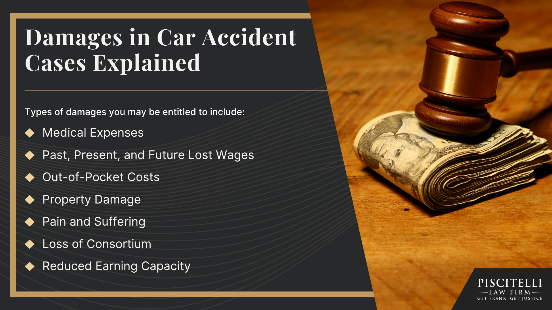 Why Should You Hire a Cleveland Car Accident Lawyer; When You May Have a Valid Car Accident Claim in Ohio; Ohio Car Accident Laws That Affect Your Case; Steps to Take After a Car Accident in Cleveland, OH; Types of Car Accident Cases We Handle in Cleveland and the Surrounding Metro Area; Common Injuries After a Car Accident; Cleveland Car Accident Statistics; Meet Our Founder and Experienced Car Accident Attorney_ Frank Piscitelli; Why Car Accident Victims Choose Frank Piscitelli; How Much Does it Cost to Hire a Car Accident Lawyer from Piscitelli Law Firm; Types of Auto Accidents We Handle; Gathering Evidence for a Car Accident Claim; Damages in Car Accident Cases Explained