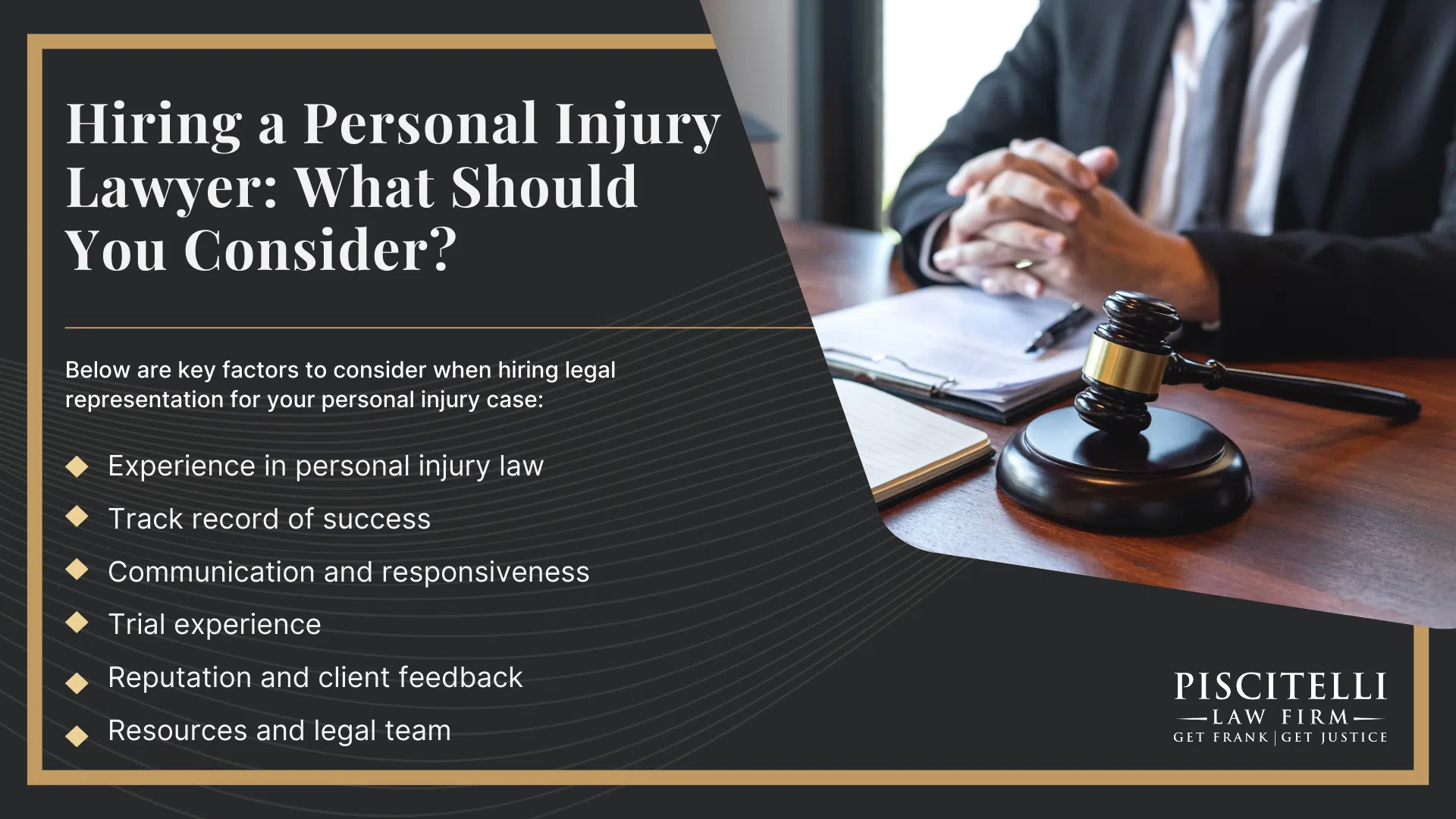 The Steps of a Personal Injury Lawsuit in Ohio Explained; Gathering Evidence for a Personal Injury Lawsuit; Will I Have to Go to Court for My Personal Injury Lawsuit; Hiring a Personal Injury Lawyer_ What Should You Consider