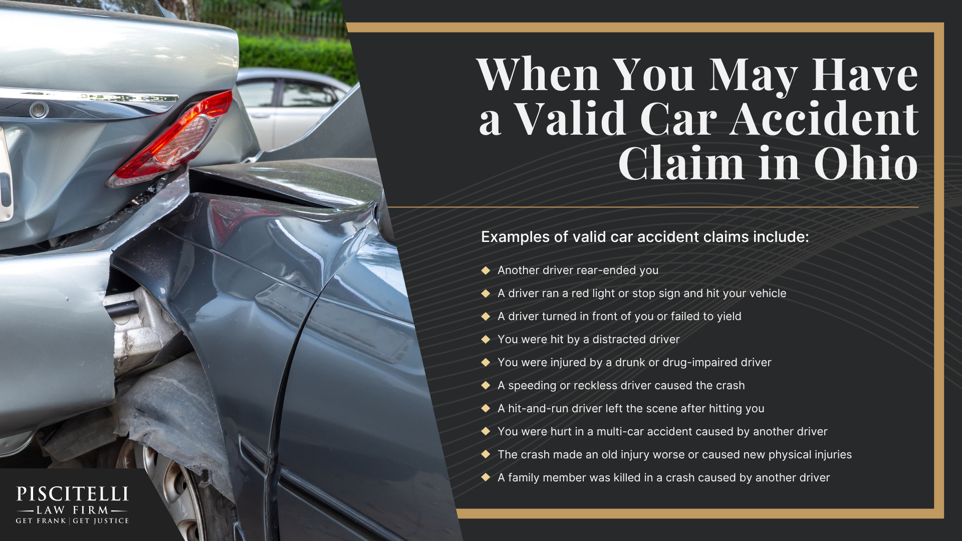 Why Should You Hire a Cleveland Car Accident Lawyer; When You May Have a Valid Car Accident Claim in Ohio