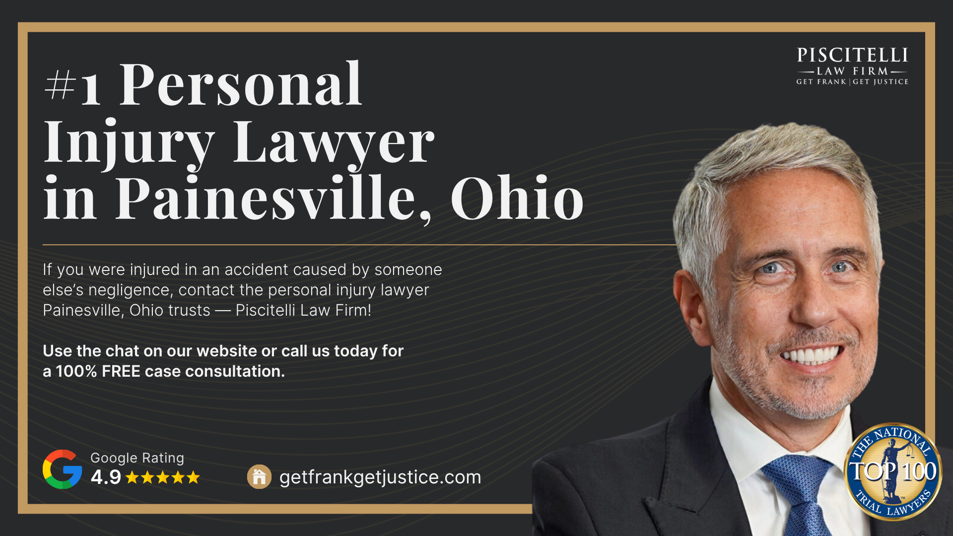 Meet Frank Piscitelli; Types of Personal Injury Cases We Handle; Meet Frank Piscitelli; Types of Personal Injury Cases We Handle; Gathering Evidence for a Personal Injury Case; Common Damages in Personal Injury Claims; The Legal Process for Personal Injury Lawsuits in Ohio; Do You Qualify for a Personal Injury Case; #1 Personal Injury Lawyer in Painesville, Ohio