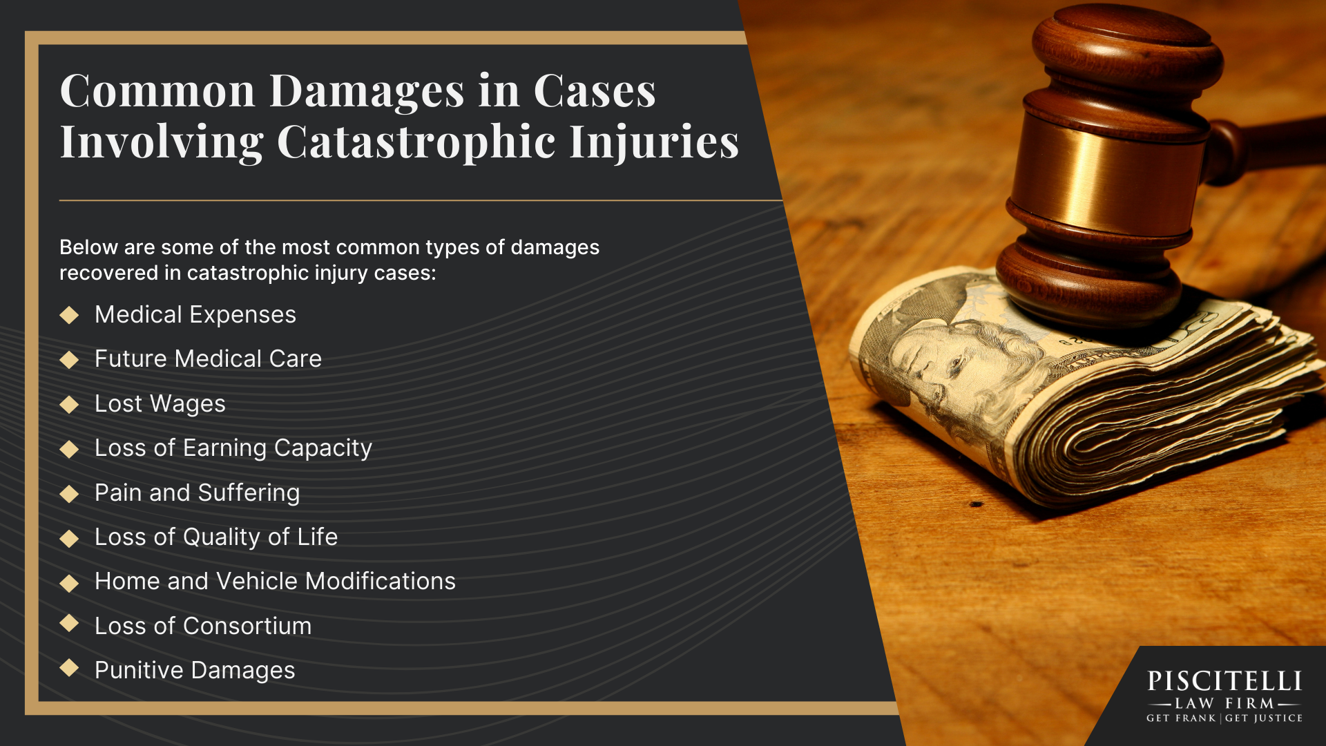 Meet Our Founder and Experienced Personal Injury Attorney_ Frank Piscitelli; The Legal Process for Catastrophic Personal Injury Claims in Ohio; Gathering Evidence for a Catastrophic Injury Lawsuit; Common Damages in Cases Involving Catastrophic Injuries