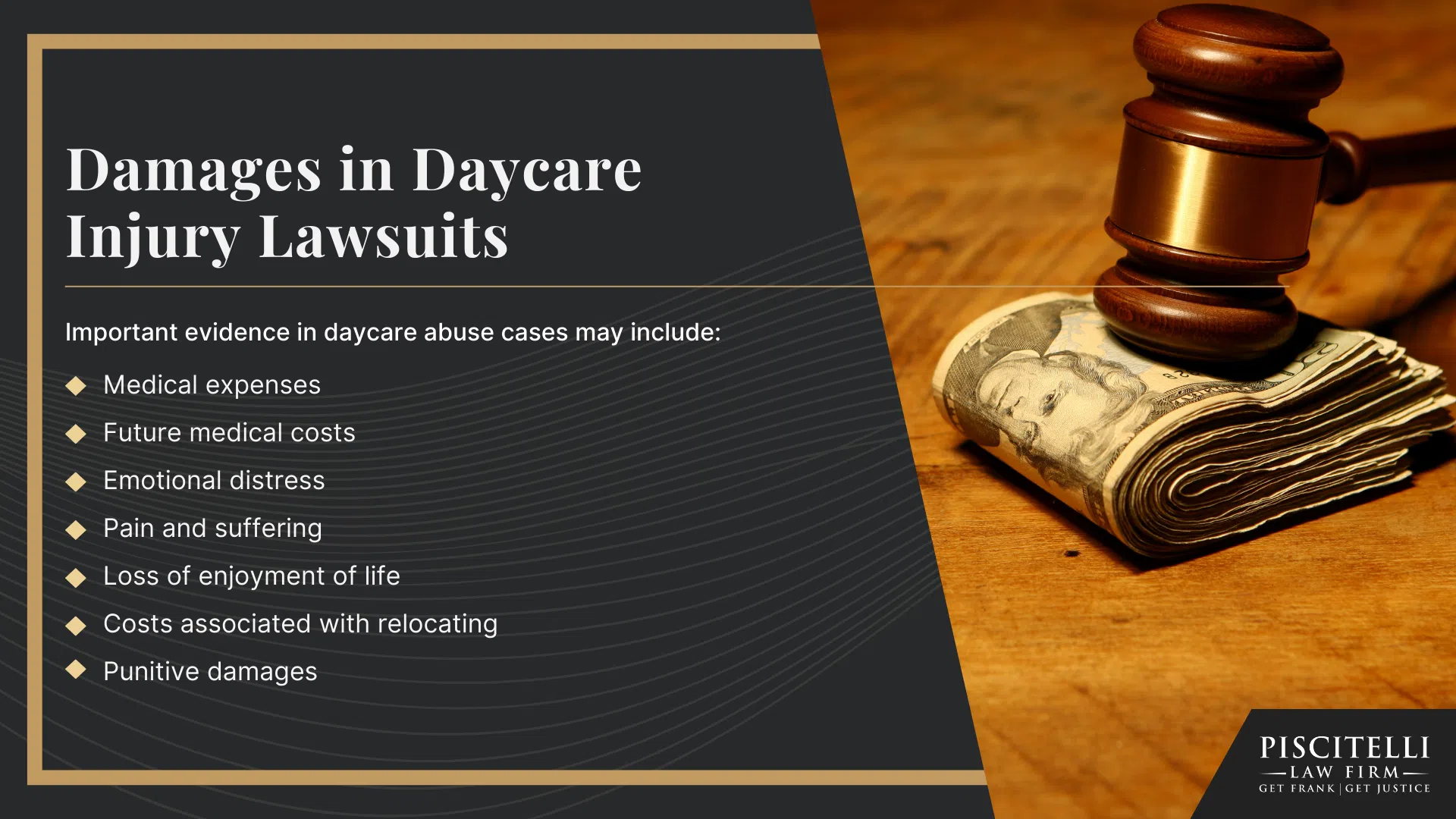Meet Our Experienced Daycare Injury Attorney_ Frank Piscitelli; Warning Signs of an Abusive Daycare Facility and How to Take Action; The Legal Process for Daycare Injury Cases in Ohio; Gathering Evidence for Daycare Abuse Cases; Damages in Daycare Injury Lawsuits