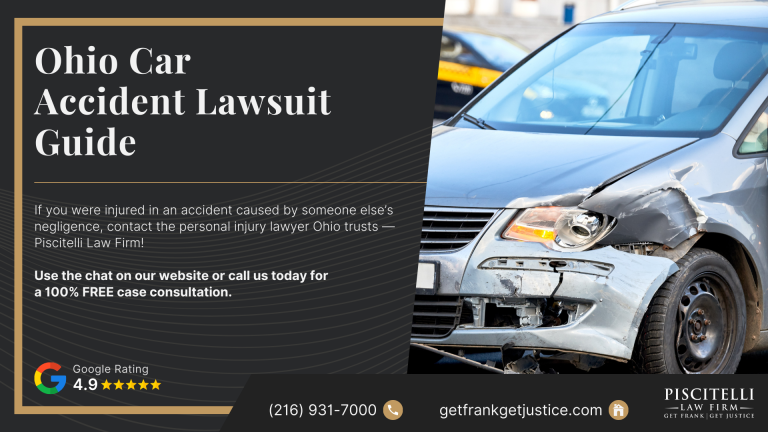 Ohio Car Accident Lawsuit Guide; Understanding car accident claims vs. lawsuits in Ohio; The legal process for a car accident claim in Ohio; Evidence for a Car Accident Claim; Common Damages in Car Accident Cases; The benefits of hiring a car accident lawyer in Ohio; Contact the Piscitelli Law Firm today!