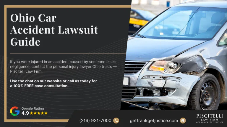 Ohio Car Accident Lawsuit Guide; Understanding car accident claims vs. lawsuits in Ohio; The legal process for a car accident claim in Ohio; Evidence for a Car Accident Claim; Common Damages in Car Accident Cases; The benefits of hiring a car accident lawyer in Ohio; Contact the Piscitelli Law Firm today!