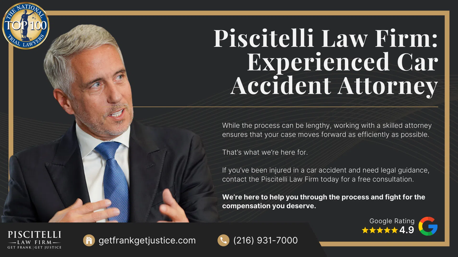 The Car Accident Claim Process; When a Car Accident Case Turns Into a Car Accident Lawsuit; Factors That Affect Your Car Accident Lawsuit Timeline; How Long After a Car Accident Settlement Agreement Do You Get Paid; Why Is a Car Accident Settlement Taking Longer Than Expected; How Your Car Accident Lawyer Can Help Speed Up the Process; Are You Considering Legal Action_ Here's What You Should Do; Piscitelli Law Firm_ Experienced Car Accident Attorney