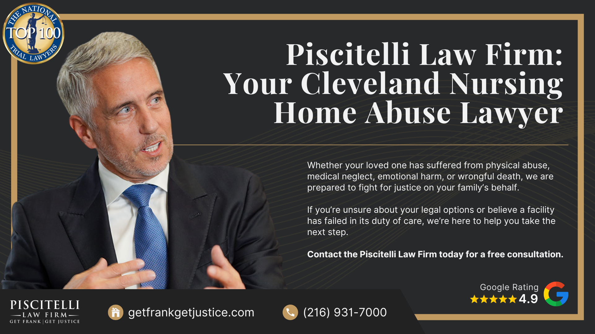 Meet Our Experienced Nursing Home Abuse Attorney_ Frank Piscitelli; What To Do If You Suspect Nursing Home Abuse or Neglect in Ohio; Damages in Nursing Home Neglect and Abuse Cases; The Legal Process for Nursing Home Abuse Cases in Cleveland Explained; Types of Nursing Home Abuse; Piscitelli Law Firm_ Your Parma Nursing Home Abuse Lawyer