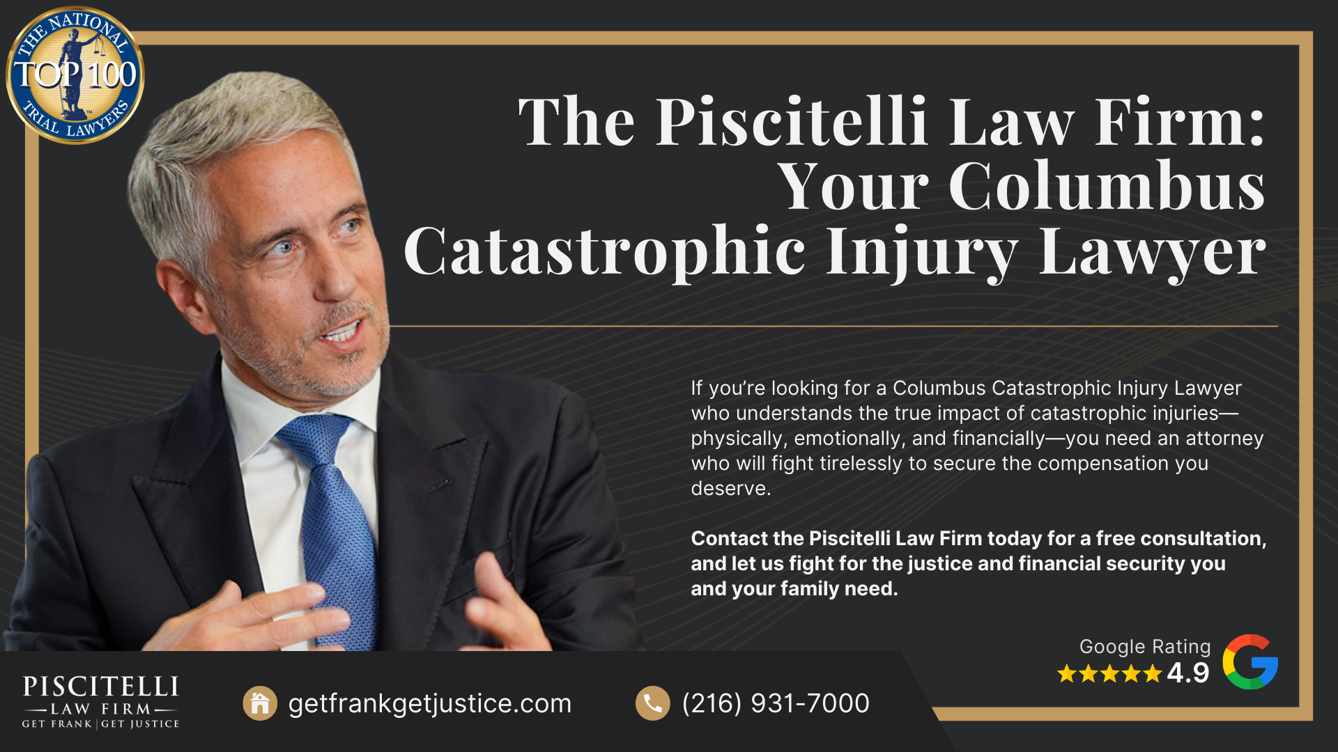 Meet Our Founder and Experienced Personal Injury Attorney_ Frank Piscitelli; The Legal Process for Catastrophic Personal Injury Claims in Ohio; Gathering Evidence for a Catastrophic Injury Lawsuit; Common Damages in Cases Involving Catastrophic Injuries; How Do Catastrophic Injuries Occur; How Do Catastrophic Injuries Occur (2); Do You Qualify for a Catastrophic Injury Lawsuit; The Piscitelli Law Firm_ Your Columbus Catastrophic Injury Lawyer