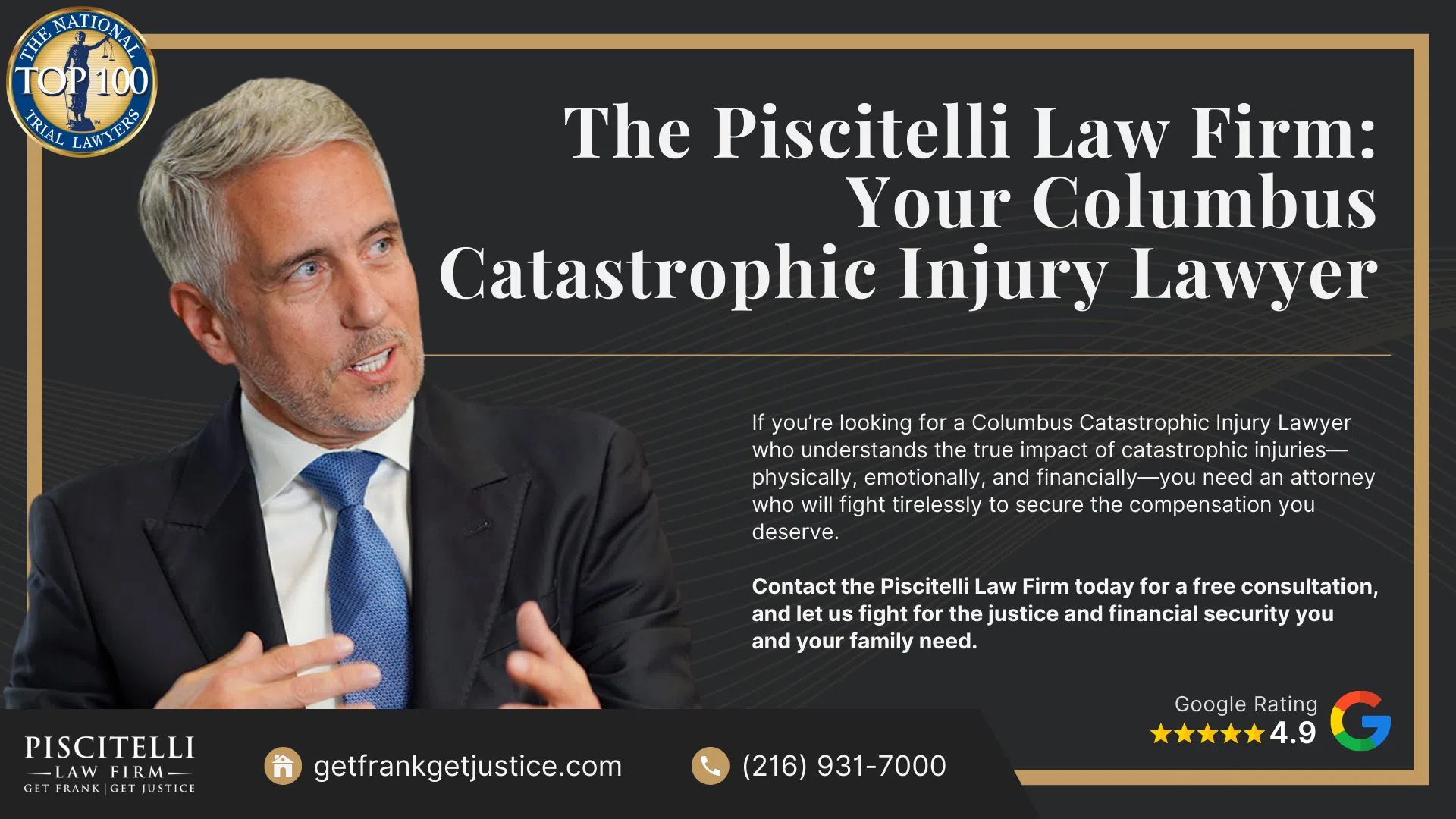 Meet Our Founder and Experienced Personal Injury Attorney_ Frank Piscitelli; The Legal Process for Catastrophic Personal Injury Claims in Ohio; Gathering Evidence for a Catastrophic Injury Lawsuit; Common Damages in Cases Involving Catastrophic Injuries; How Do Catastrophic Injuries Occur; How Do Catastrophic Injuries Occur (2); Do You Qualify for a Catastrophic Injury Lawsuit; The Piscitelli Law Firm_ Your Columbus Catastrophic Injury Lawyer
