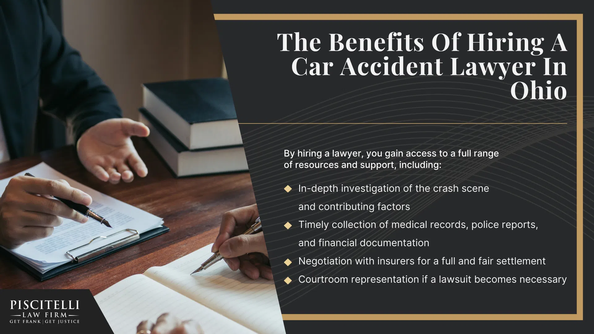Understanding car accident claims vs. lawsuits in Ohio; The legal process for a car accident claim in Ohio; Evidence for a Car Accident Claim; Common Damages in Car Accident Cases; The benefits of hiring a car accident lawyer in Ohio