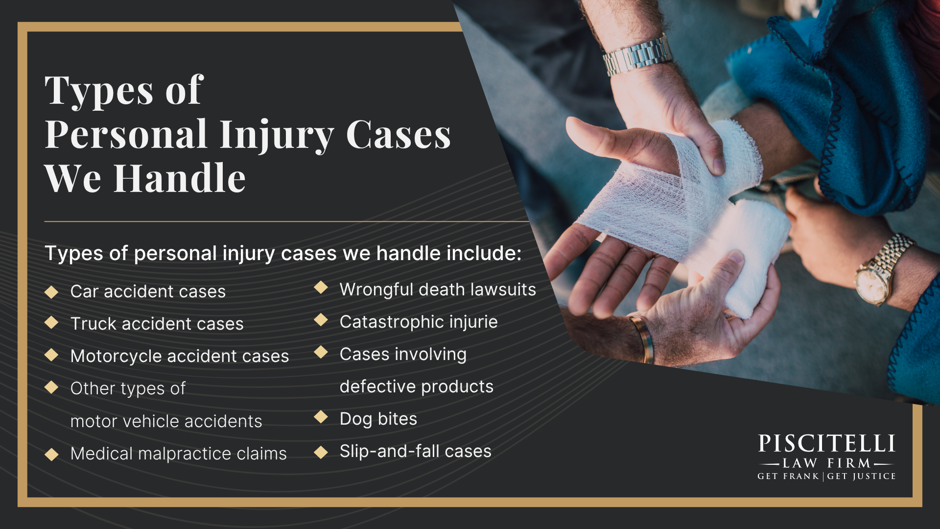 Meet Frank Piscitelli; Types of Personal Injury Cases We Handle