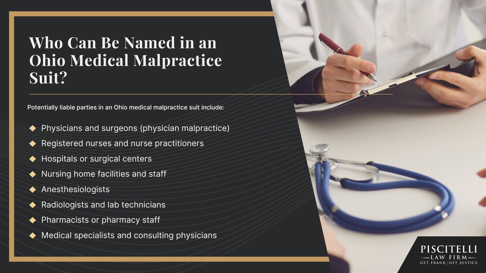 What is Considered Medical Malpractice in Ohio; Who Can Be Named in an Ohio Medical Malpractice Suit