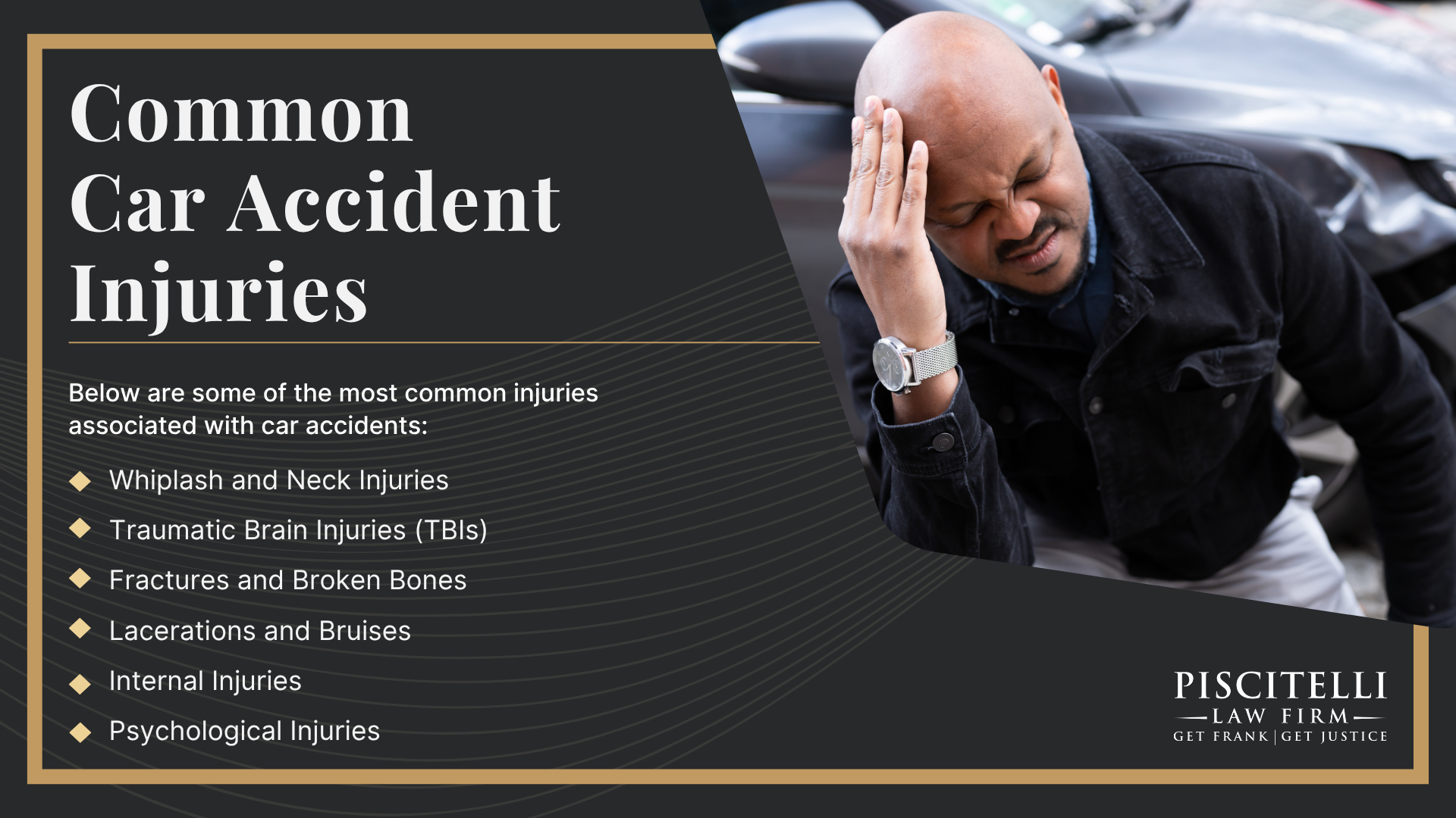 Meet Our Founder and Experienced Car Accident Attorney_ Frank Piscitelli; The Legal Process for Car Accident Claims in Ohio Explained; Gathering Evidence for a Car Accident Claim; Damages in Car Accident Cases Explained; Common Causes of Car Accidents in Euclid; Common Car Accident Injuries