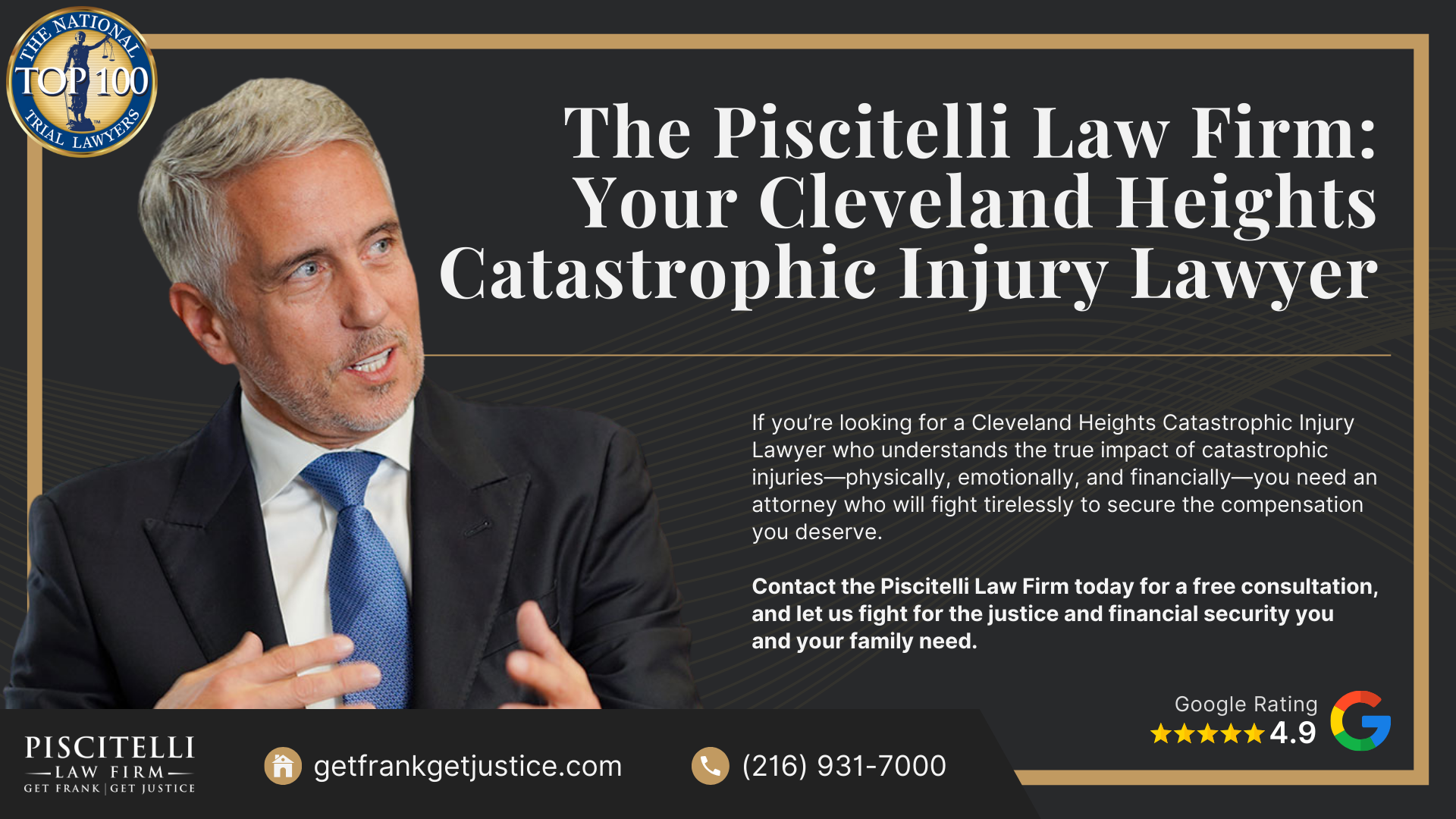 Meet Our Founder and Experienced Personal Injury Attorney_ Frank Piscitelli; The Legal Process for Catastrophic Personal Injury Claims in Ohio; Gathering Evidence for a Catastrophic Injury Lawsuit; Common Damages in Cases Involving Catastrophic Injuries; How Do Catastrophic Injuries Occur; How Do Catastrophic Injuries Occur (2); Types of Catastrophic Injuries and Related Health Challenges; Do You Qualify for a Catastrophic Injury Lawsuit; The Piscitelli Law Firm_ Your Cleveland Heights Catastrophic Injury Lawyer