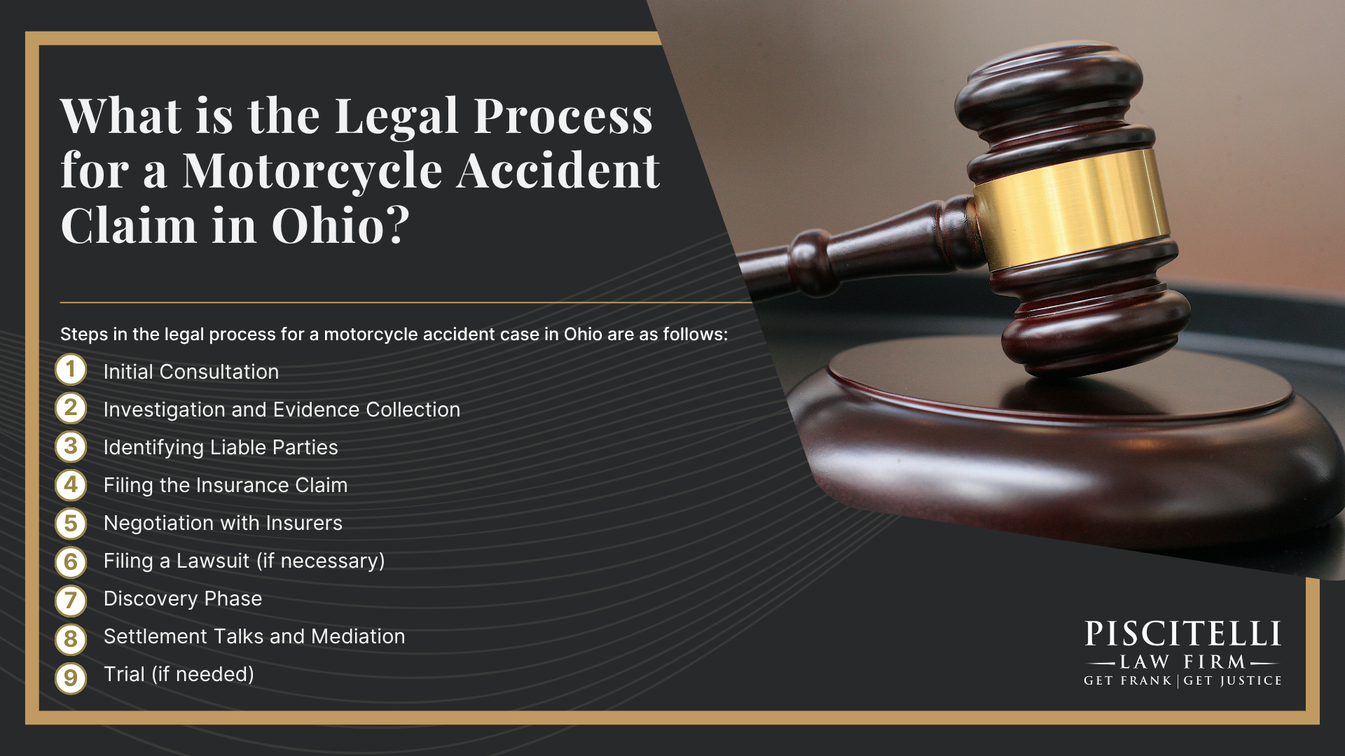 Meet Frank Piscitelli_ One of Parma's Top Motorcycle Accident Attorneys; What to Do After a Motorcycle Accident in Parma, OH_ Steps to Take; Gathering Evidence for a Motorcycle Accident Claim; Common Damages in Motorcycle Accident Cases; What is the Legal Process for a Motorcycle Accident Claim in Ohio