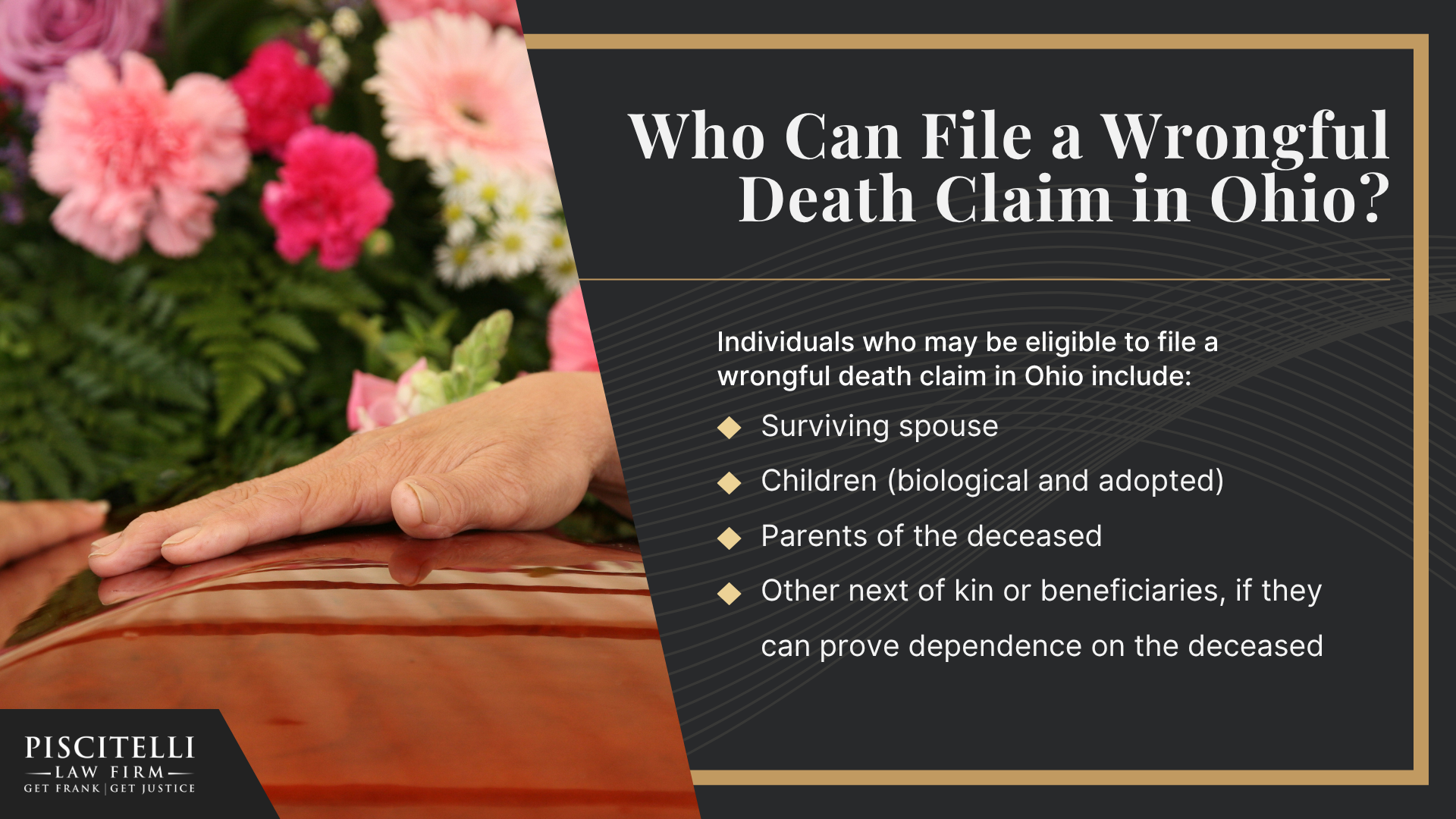 Meet Our Founder and Experienced Wrongful Death Attorney_ Frank Piscitelli; The Legal Process for a Wrongful Death Lawsuit in Ohio Explained; Who Can File a Wrongful Death Claim in Ohio
