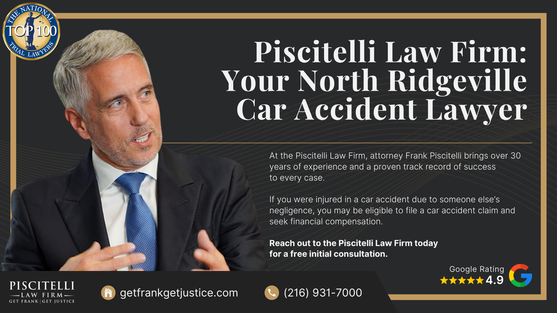 Meet Our Founder and Experienced Car Accident Attorney_ Frank Piscitelli; The Legal Process for Car Accident Claims in Ohio Explained; Gathering Evidence for a Car Accident Claim; Damages in Car Accident Cases Explained; Common Car Accident Injuries; Common Causes of Car Accidents in Westlake; Piscitelli Law Firm_ Your North Ridgeville Car Accident Lawyer