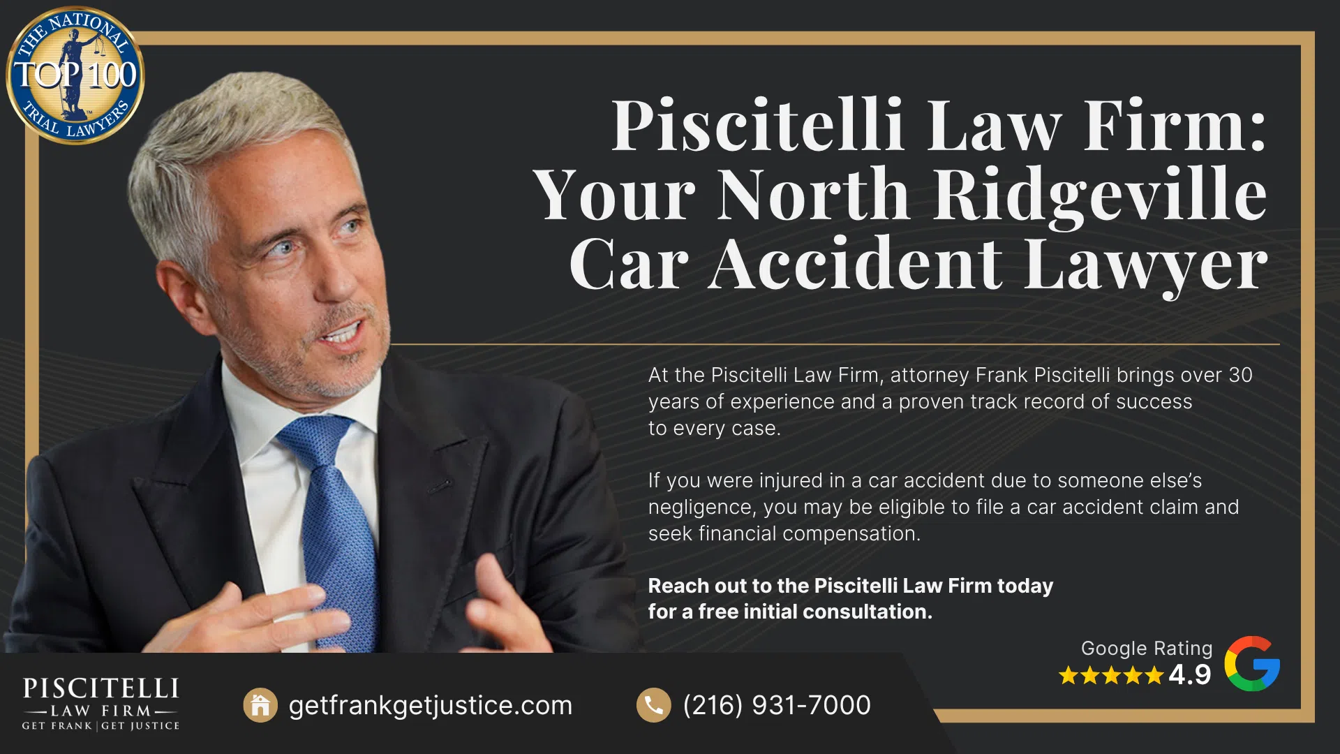 Meet Our Founder and Experienced Car Accident Attorney_ Frank Piscitelli; The Legal Process for Car Accident Claims in Ohio Explained; Gathering Evidence for a Car Accident Claim; Damages in Car Accident Cases Explained; Common Car Accident Injuries; Common Causes of Car Accidents in Westlake; Piscitelli Law Firm_ Your North Ridgeville Car Accident Lawyer