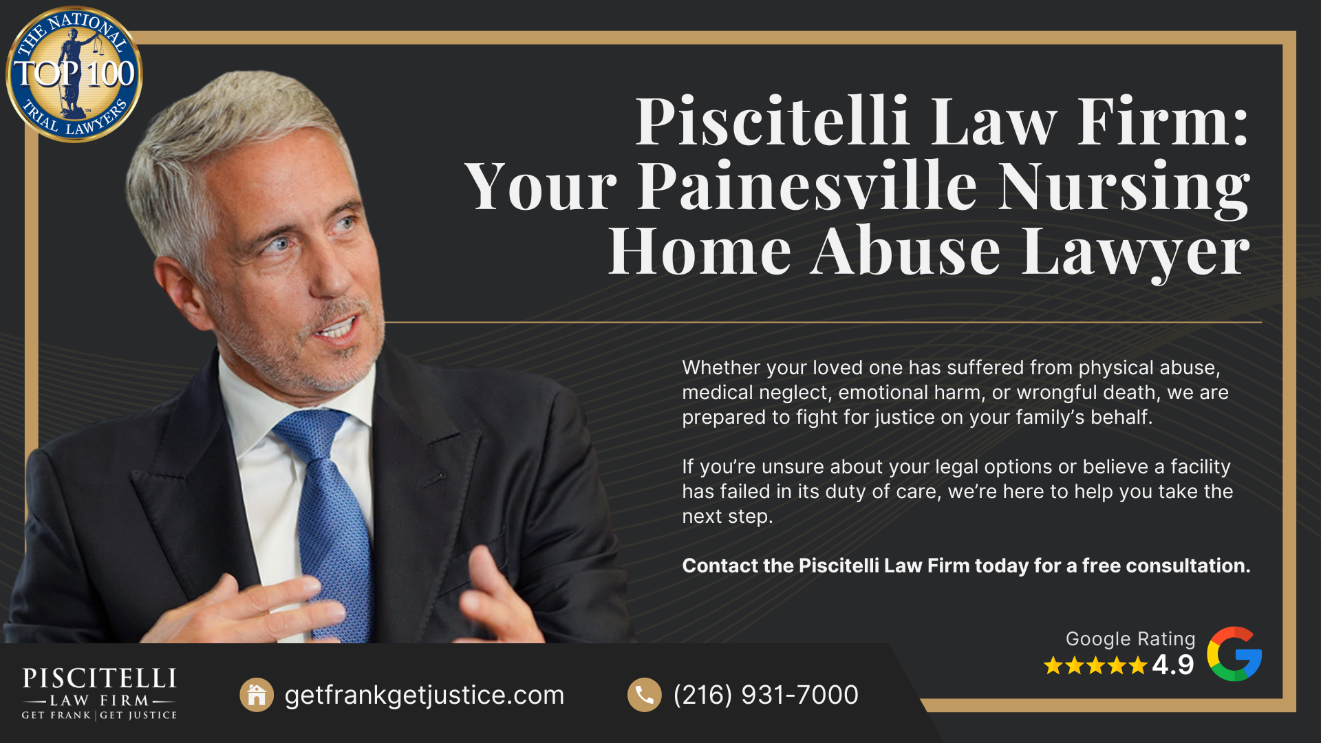 Meet Our Experienced Nursing Home Abuse Attorney_ Frank Piscitelli; What To Do If You Suspect Nursing Home Abuse or Neglect in Ohio; Gathering Evidence for a Nursing Home Abuse Lawsuit; Damages in Nursing Home Neglect and Abuse Cases; The Legal Process for Nursing Home Abuse Cases in Ohio Explained; Types of Nursing Home Abuse; Piscitelli Law Firm_ Your Painesville Nursing Home Abuse Lawyer