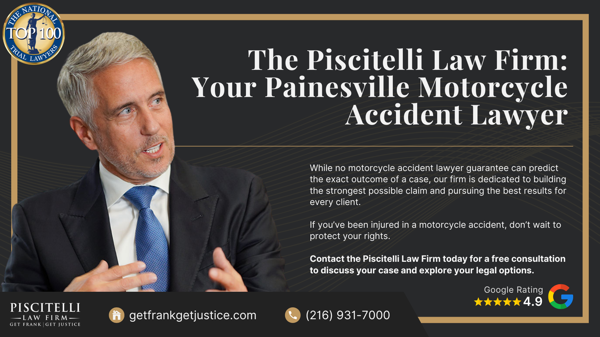 Meet Frank Piscitelli_ One of Painesville's Top Motorcycle Accident Attorneys; What to Do After a Motorcycle Accident in Painesville, OH_ Steps to Take; Gathering Evidence for a Motorcycle Accident Claim; Common Damages in Motorcycle Accident Cases; What is the Legal Process for a Motorcycle Accident Claim in Ohio; Common Causes of Motorcycle Accidents in Painesville, OH; Common Motorcycle Injuries; The Piscitelli Law Firm_ Your Painesville Motorcycle Accident Lawyer
