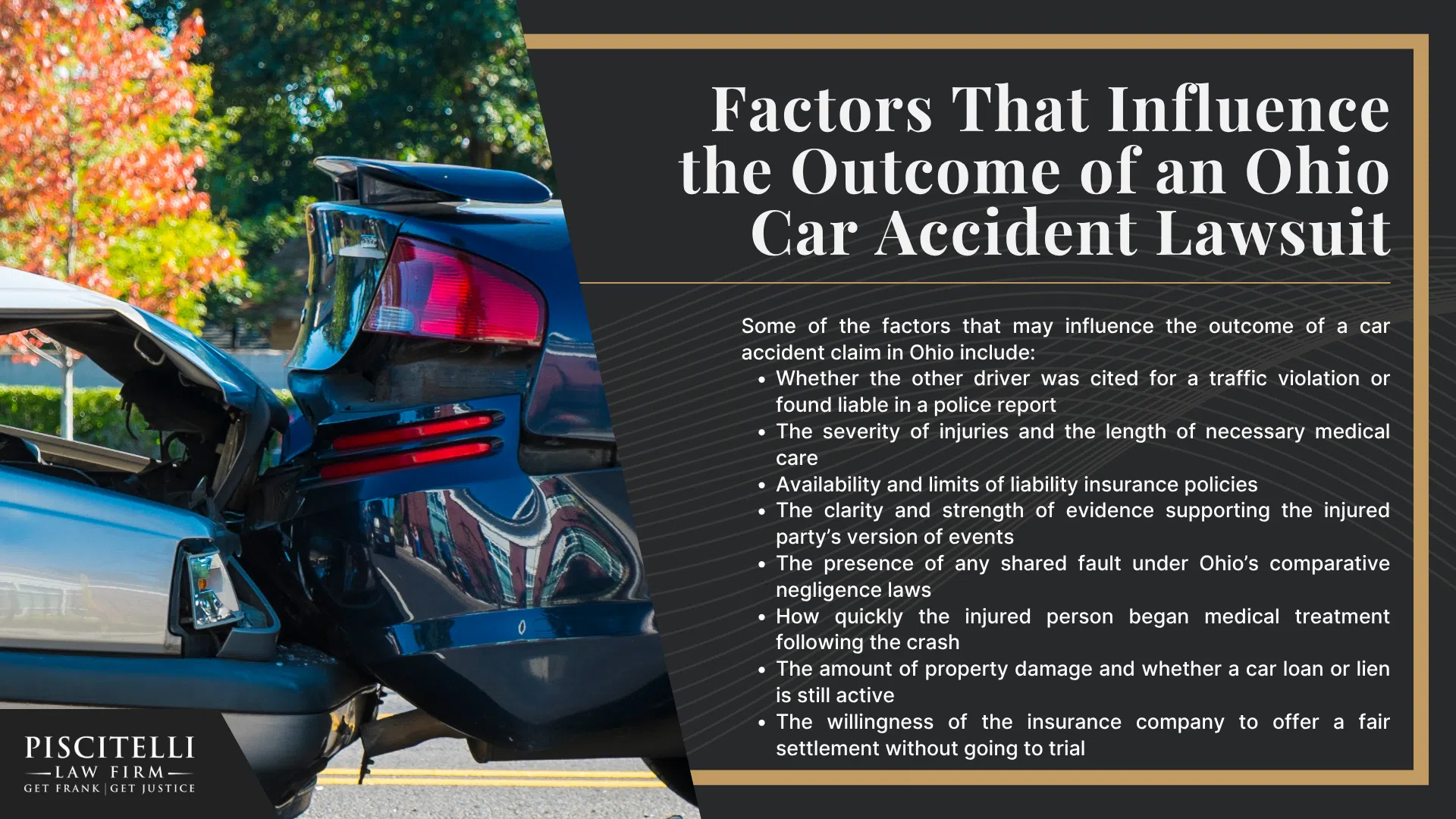 The Legal Process for a Car Accident Injury Claim in Ohio_ Complete Overview; Factors That Influence the Outcome of an Ohio Car Accident Lawsuit