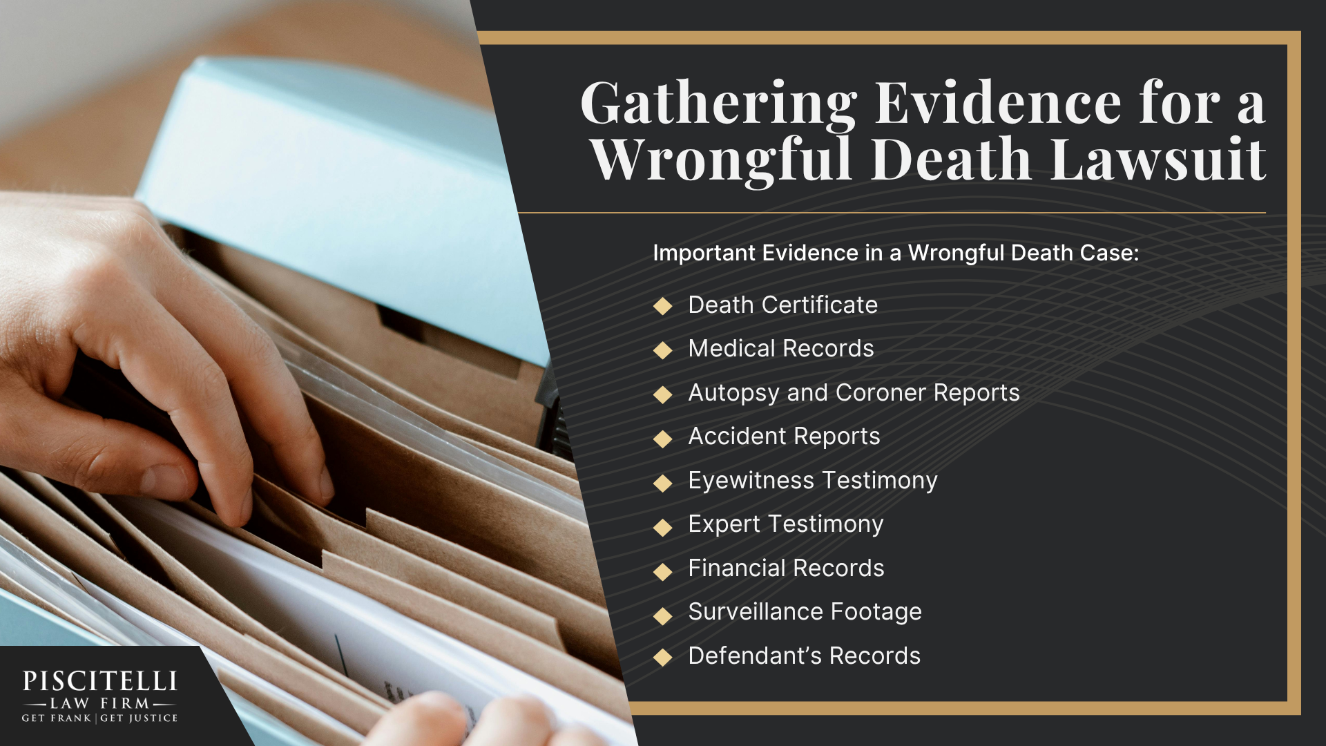 Meet Our Founder and Experienced Wrongful Death Attorney_ Frank Piscitelli; The Legal Process for a Wrongful Death Lawsuit in Ohio Explained; Who Can File a Wrongful Death Claim in Ohio; Actionable Steps to Take After a Wrongful Death in Ohio; Gathering Evidence for a Wrongful Death Lawsuit