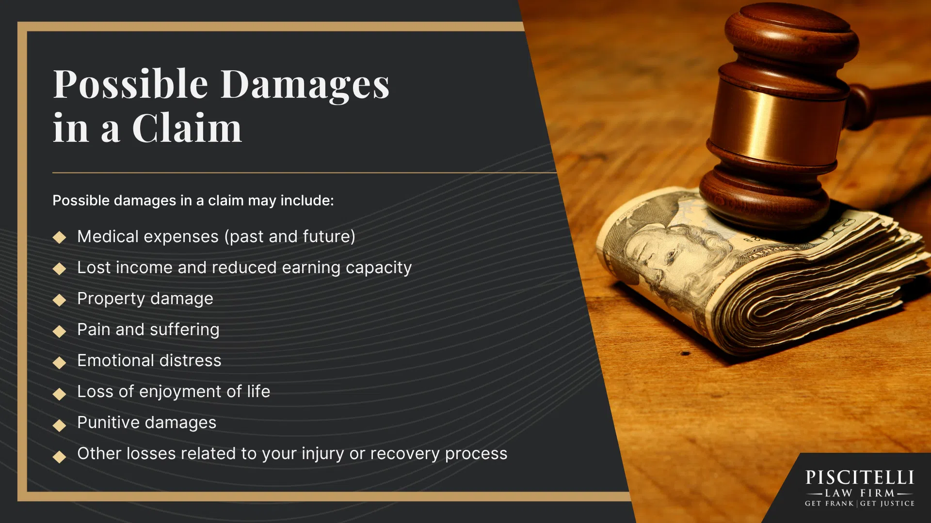 Types of Insurance Claims We Handle at Piscitelli Law Firm; Understanding Ohio Insurance Laws for Car Accidents and Other Personal Injuries; What is the Best Course of Action After a Car Accident or Personal Injury; Gather Evidence for Your Insurance Claim; Possible Damages in a Claim