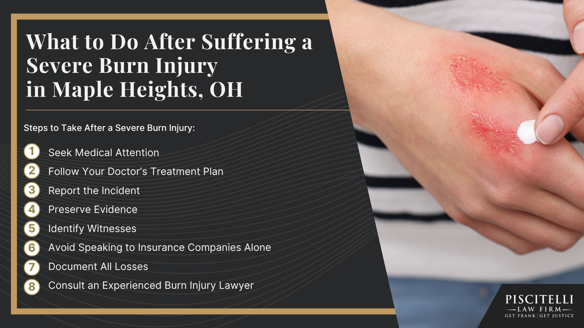 Meet Frank Piscitelli_ One of Maple Heights' Most Experienced Personal Injury Attorneys; What to Do After Suffering a Severe Burn Injury in Maple Heights, OH