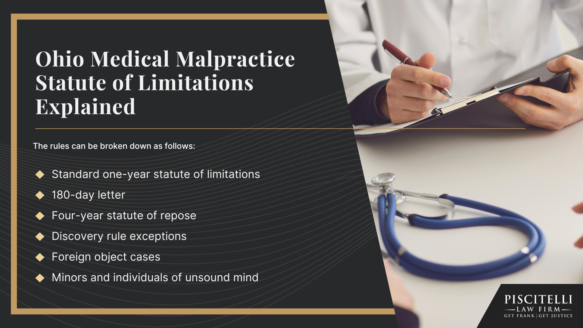 What is Considered Medical Malpractice in the State of Ohio; Examples of Medical Malpractice in Ohio; Ohio Medical Malpractice Statute of Limitations Explained