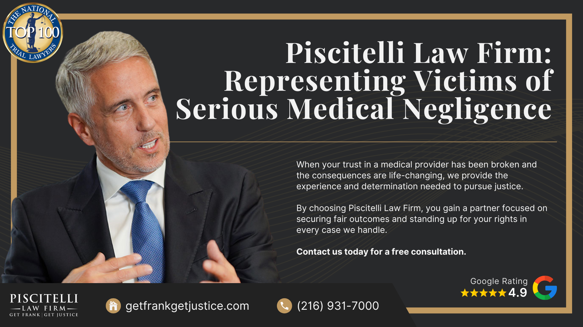 What is Considered Medical Malpractice in the State of Ohio; Examples of Medical Malpractice in Ohio; Ohio Medical Malpractice Statute of Limitations Explained; Do You Qualify to File a Medical Malpractice Lawsuit; Gathering Evidence for a Medical Malpractice Claim; Recoverable Damages in Medical Malpractice and Medical Negligence Cases; Piscitelli Law Firm_ Representing Victims of Serious Medical Negligence