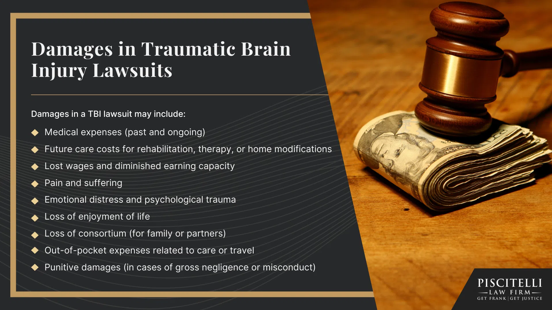 What is a Traumatic Brain Injury (TBI); Common Causes of Traumatic Brain Injuries; Complications and Difficulties of Traumatic Brain Injuries; Complications and Difficulties of Traumatic Brain Injuries (2); Gathering Evidence for a Traumatic Brain Injury Lawsuit; Damages in Traumatic Brain Injury Lawsuits