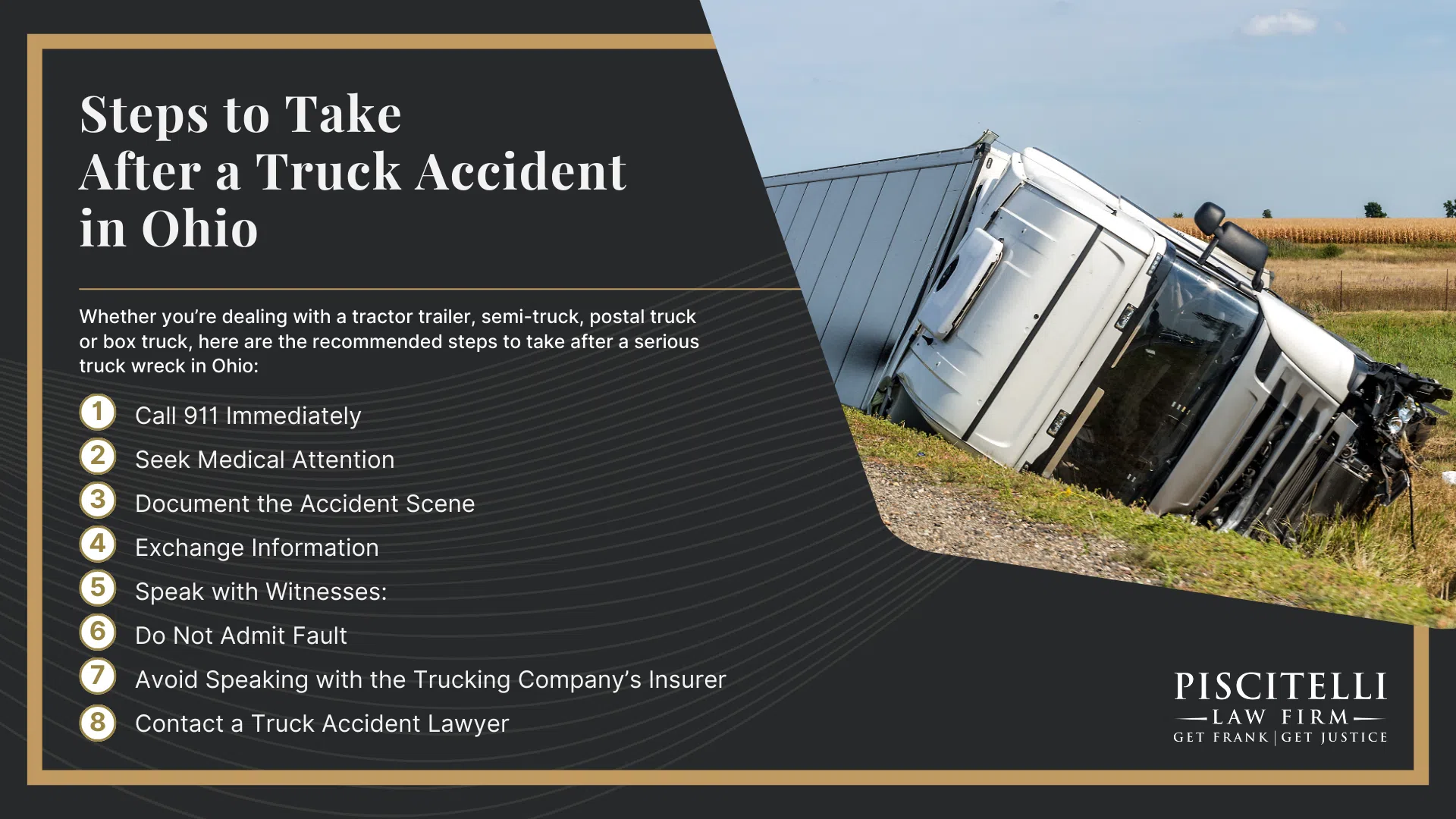 Steps to Take After a Truck Accident in Ohio