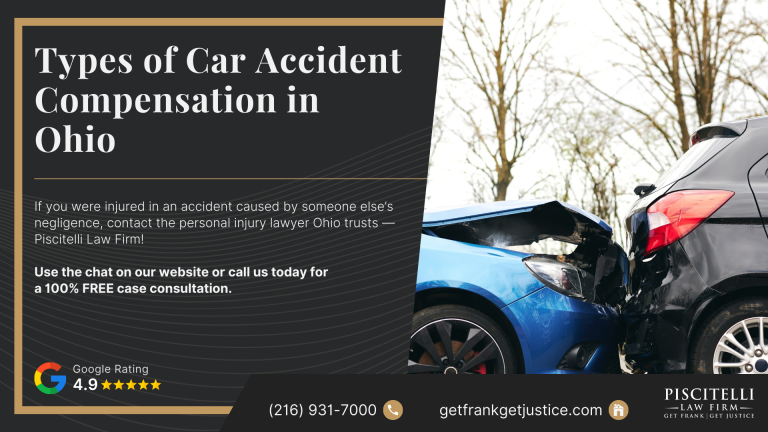 Types and Causes of Car Accident Injuries; Types of Car Accident Compensation Available to Victims in Ohio; How Much Can Someone Sue for a Car Accident in Ohio; Common Causes of Traumatic Brain Injuries; How a Skilled Personal Injury Attorney Can Help You Seek Maximum Compensation; Relevant Ohio Laws on Car Accident Claims; Piscitelli Law Firm_ Seeking Maximum Compensation for Ohio Car Accident Victims