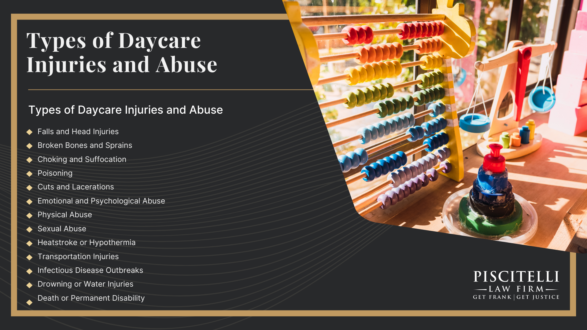 What Counts as Daycare Negligence in Ohio; Ohio Laws and Regulations on Personal Injury Cases and Childcare Providers; How to Report Daycare Abuse or Neglect in Ohio; Claims Against Public vs. Private Daycares; Statute of Limitations for Daycare Injuries in Ohio; How an Ohio Daycare Injury Case Works - Step By Step; Types of Daycare Injuries and Abuse