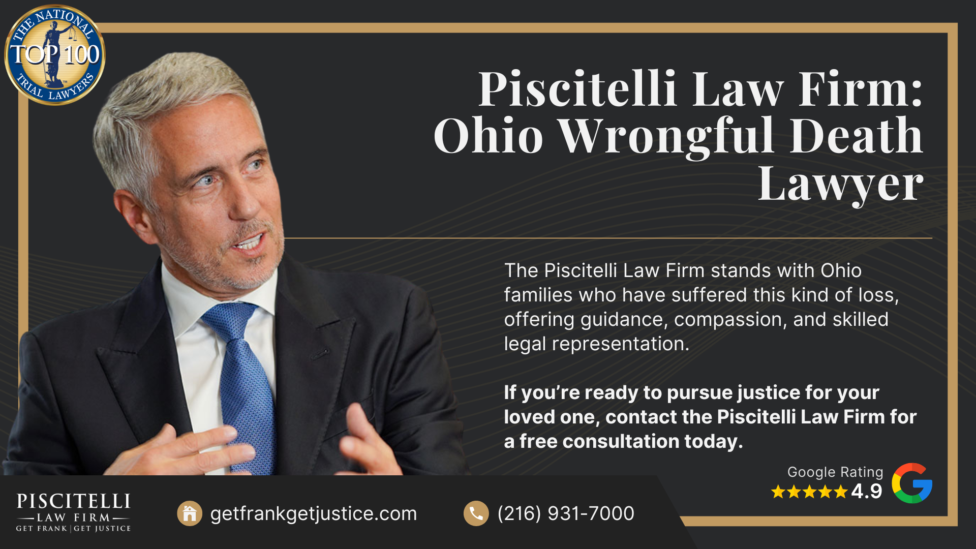 Who Qualifies to File a Wrongful Death Lawsuit in Ohio; What is Considered Wrongful Death in Ohio; Common Examples of Wrongful Death Cases; Ohio's Statute of Limitations for Wrongful Death Claims; Exceptions to the Wrongful Death Statute of Limitations in Ohio; Potential Compensation in Wrongful Death Claims; Do You Qualify to File a Wrongful Death Lawsuit; Gather Evidence for Your Wrongful Death Claim;  Piscitelli Law Firm_ Ohio Daycare Injury Lawyer