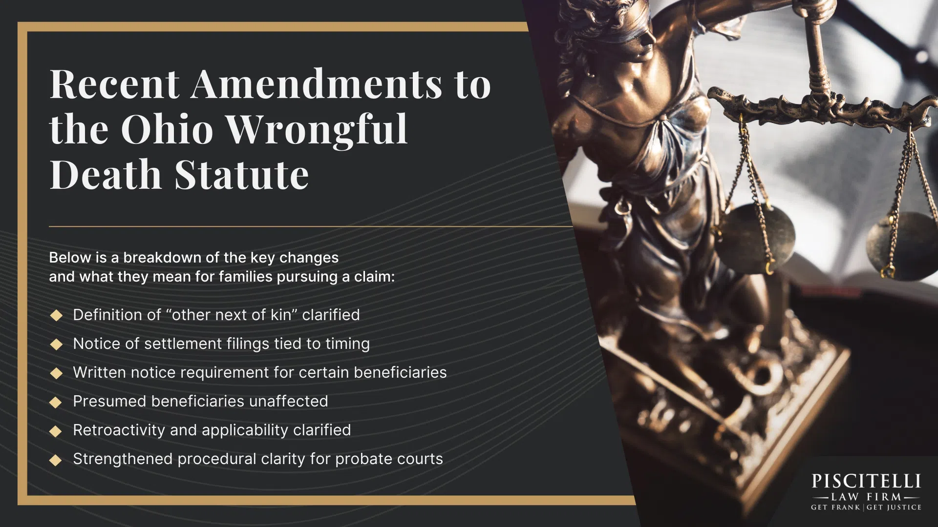 Understanding the Ohio Wrongful Death Statute; Who Can File a Wrongful Death Lawsuit Under Ohio Law; Ohio's Statute of Limitations for Wrongful Death Claims; Recent Amendments to the Ohio Wrongful Death Statute