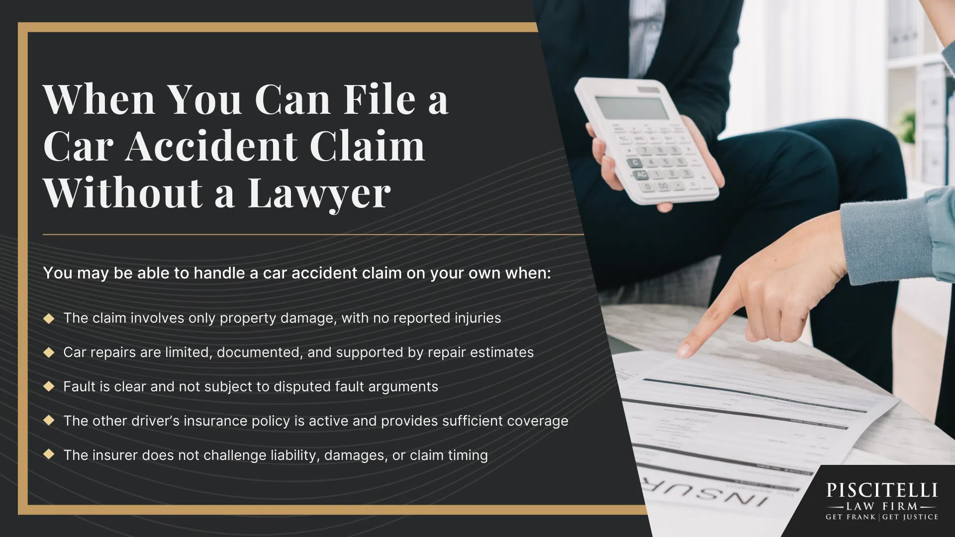 When You Can File a Car Accident Claim Without a Lawyer