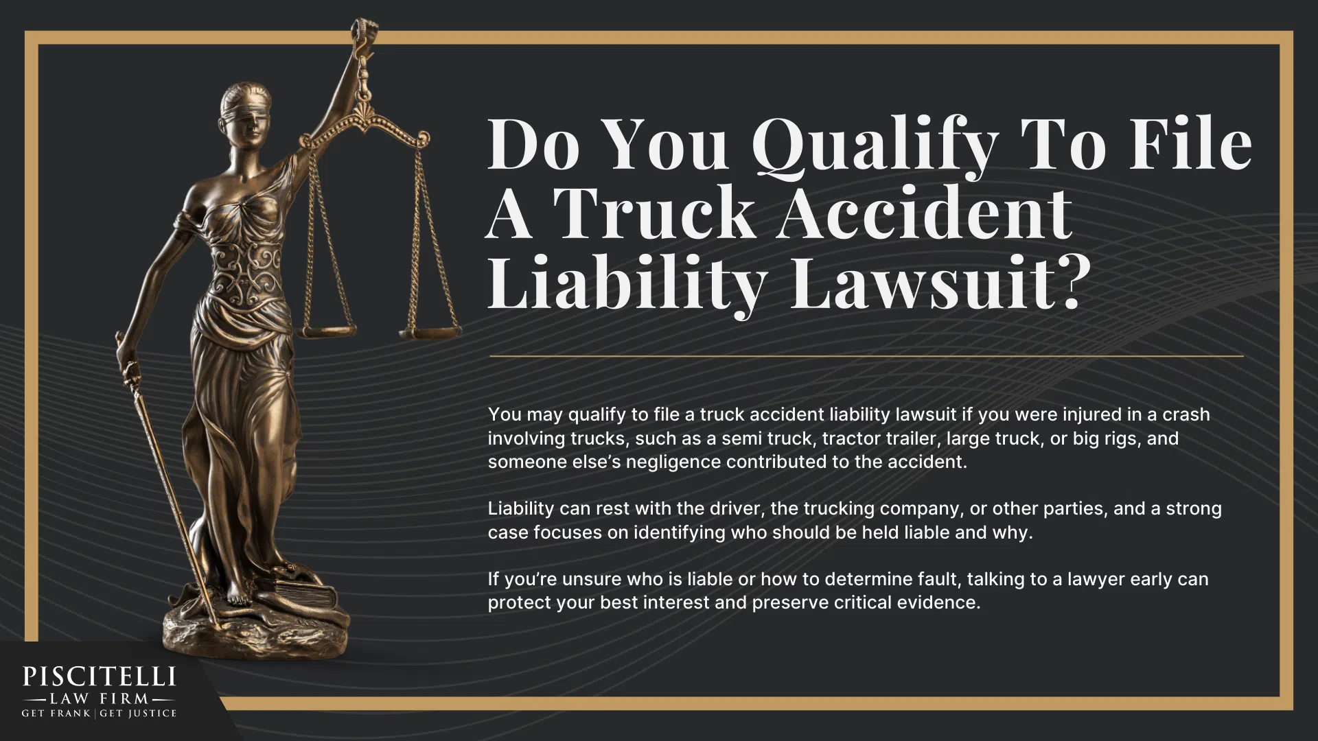 Who Qualifies To File A Truck Accident Lawsuit In Ohio?; Who is Liable for a Truck Accident in Ohio; Common Examples of Truck Accident Cases; Steps To Take After A Truck Accident in Ohio; Ohio's Statute Of Limitations For Truck Accident Liability; Potential Compensation In Truck Accident Liability Claims; Do You Qualify To File A Truck Accident Liability Lawsuit