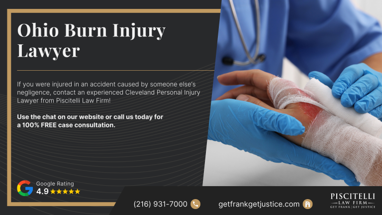 Ohio Burn Injury Lawyer; Frank Piscitelli_ Experienced Ohio Car Accident Lawyer; Types of Burn Injury Cases We Handle; The Legal Process for Burn Injury Lawsuits in Ohio; Gathering Evidence for a Burn Injury Case; Potential Compensation in an Ohio Burn Injury Case; Contact Piscitelli Law Firm for Personalized Help from an Ohio Burn Injury Lawyer