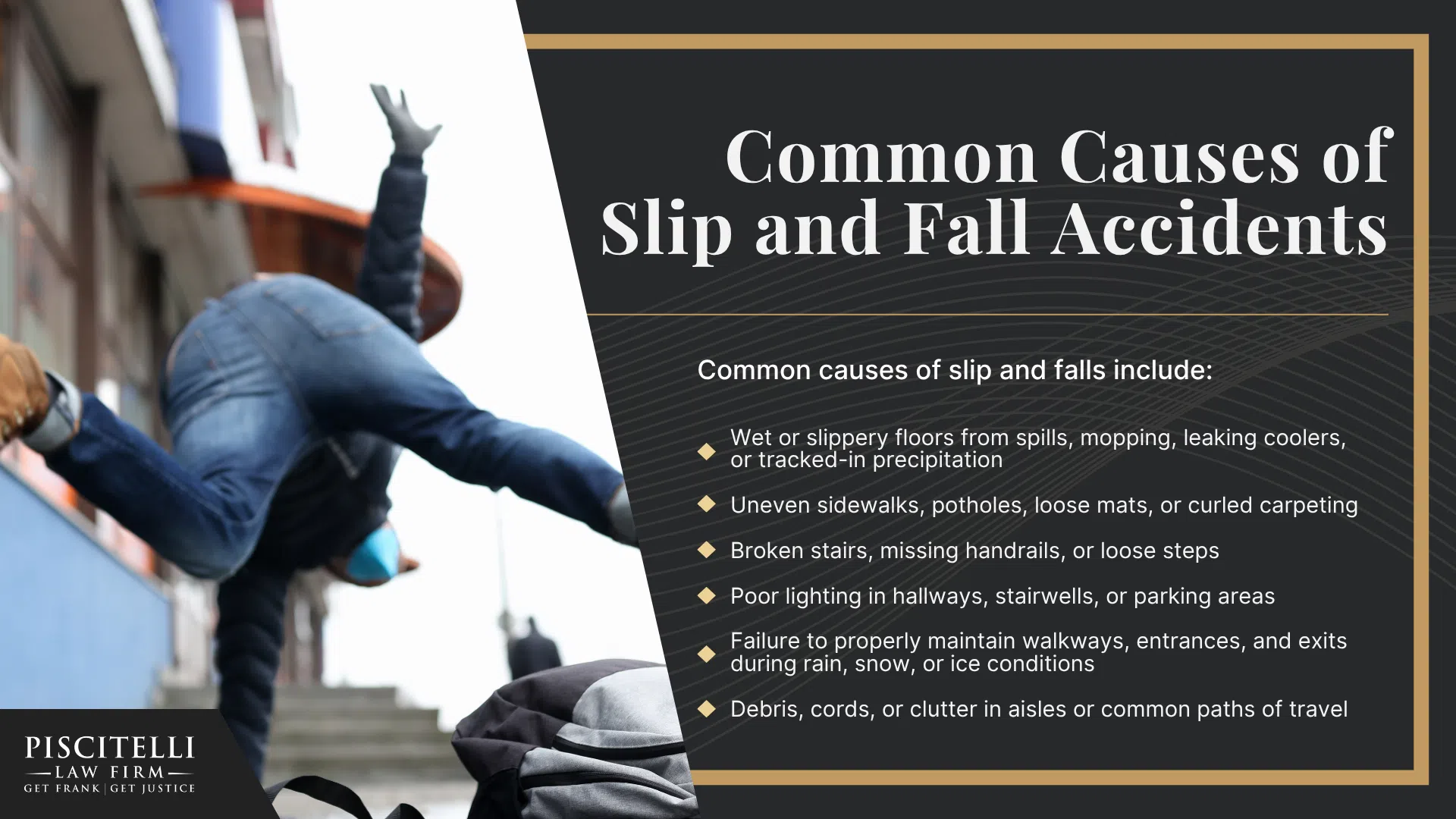 Frank Piscitelli_ Experienced Ohio Slip and Fall Lawyer; How Much Does It Cost to Hire an Ohio Slip and Fall Lawyer; Filing a Slip and Fall Claim; Liability in Slip and Fall Cases; Common Causes of Slip and Fall Accidents