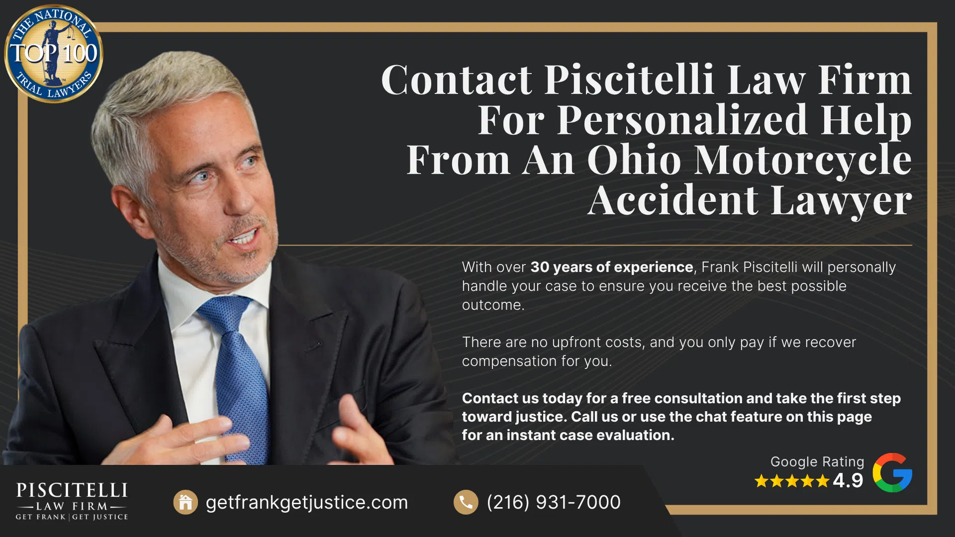 Common Damages in Motorcycle Accident Cases; Contact Piscitelli Law Firm For Personalized Help From An Ohio Motorcycle Accident Lawyer
