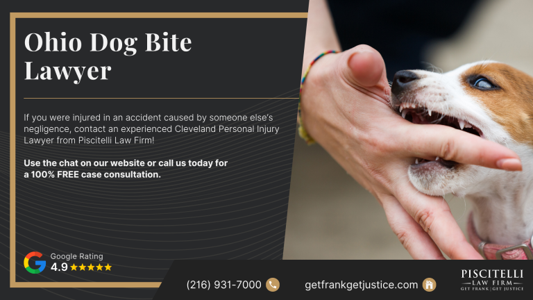Ohio Dog Bite Lawyer; Frank Piscitelli_ Experienced Ohio Dog Bite Lawyer; How Much Does it Cost to Hire a Dog Bite Lawyer; How A Dog Bite Lawyer Can Assist You; Types of Dog Bite Cases We Handle; Ohio Dog Bite Laws and Regulations; The Legal Process For Dog Bite Lawsuits In Ohio; Dog Bite Injuries and Consequences; Gathering Evidence for a Dog Bite Case; Potential Compensation in a Dog Bite Case; Contact Piscitelli Law Firm For Personalized Help From An Ohio Dog Bite Lawyer