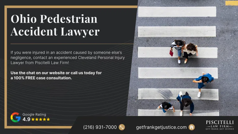 Ohio Pedestrian Accident Lawyer; Frank Piscitelli_ Experienced Ohio Pedestrian Accident Lawyer; How Much Does It Cost to Hire an Ohio Pedestrian Accident Lawyer; Filing a Pedestrian Accident Claim; Types of Pedestrian Accident Cases; Ohio Pedestrian Accident Statistics; The Legal Process For Pedestrian Accident Lawsuits In Ohio; Steps to Take After a Pedestrian Accident; Gathering Evidence for a Pedestrian Accident Case; Potential Compensation in a Pedestrian Accident Case; Contact Piscitelli Law Firm For Personalized Help From An Ohio Pedestrian Accident Lawyer