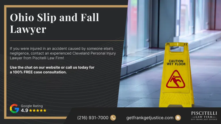 Ohio Slip and Fall Lawyer; Frank Piscitelli_ Experienced Ohio Slip and Fall Lawyer; How Much Does It Cost to Hire an Ohio Slip and Fall Lawyer; Filing a Slip and Fall Claim; Liability in Slip and Fall Cases; Common Causes of Slip and Fall Accidents; The Legal Process For Slip and Fall Lawsuits In Ohio; Steps to Take After a Slip and Fall in Ohio; Gathering Evidence for a Slip and Fall Case; Potential Compensation in a Slip and Fall Case; Contact Piscitelli Law Firm For Personalized Help From An Ohio Slip and Fall Lawyer