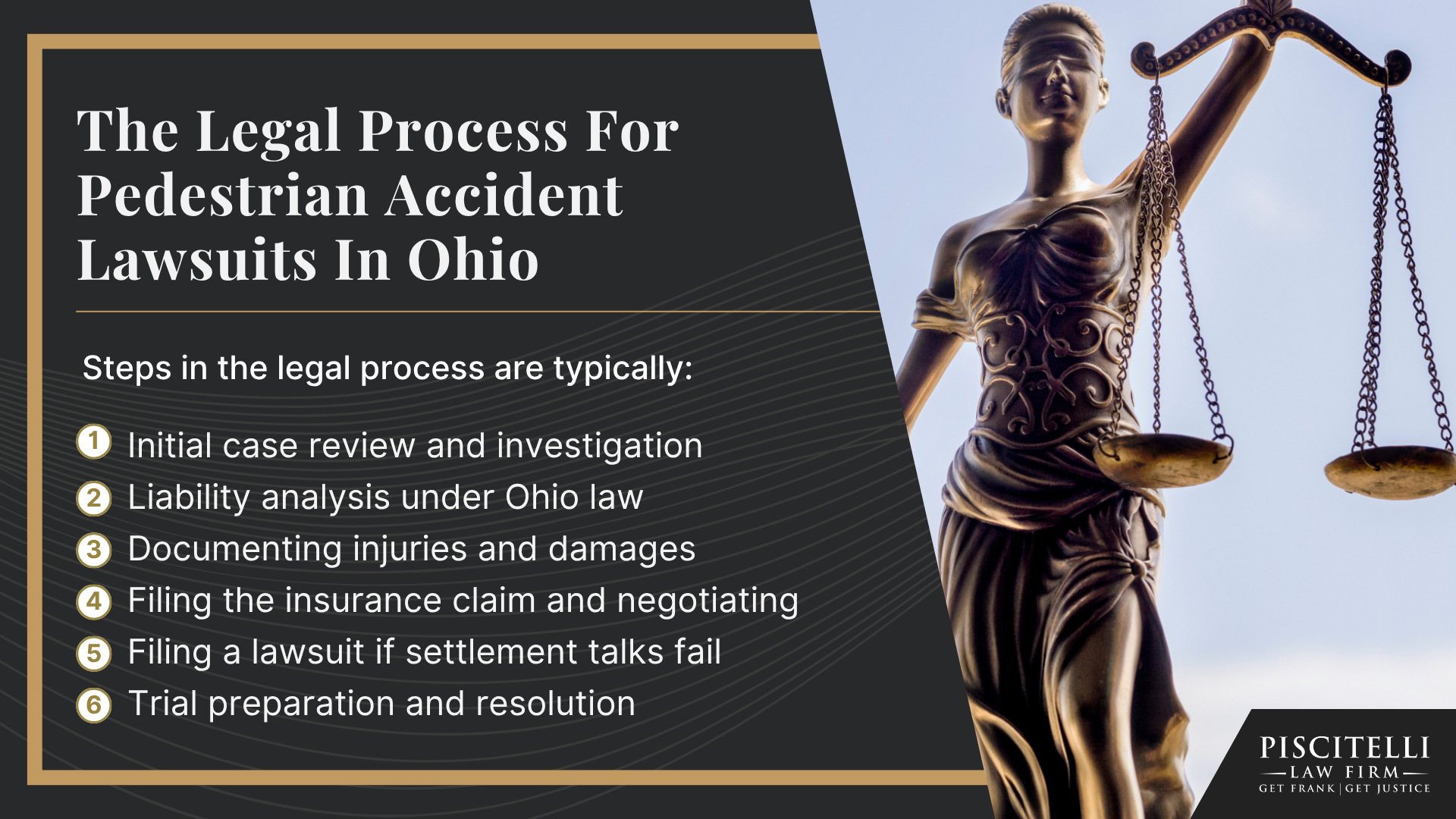 Frank Piscitelli_ Experienced Ohio Pedestrian Accident Lawyer; How Much Does It Cost to Hire an Ohio Pedestrian Accident Lawyer; Filing a Pedestrian Accident Claim; Types of Pedestrian Accident Cases; Ohio Pedestrian Accident Statistics; The Legal Process For Pedestrian Accident Lawsuits In Ohio