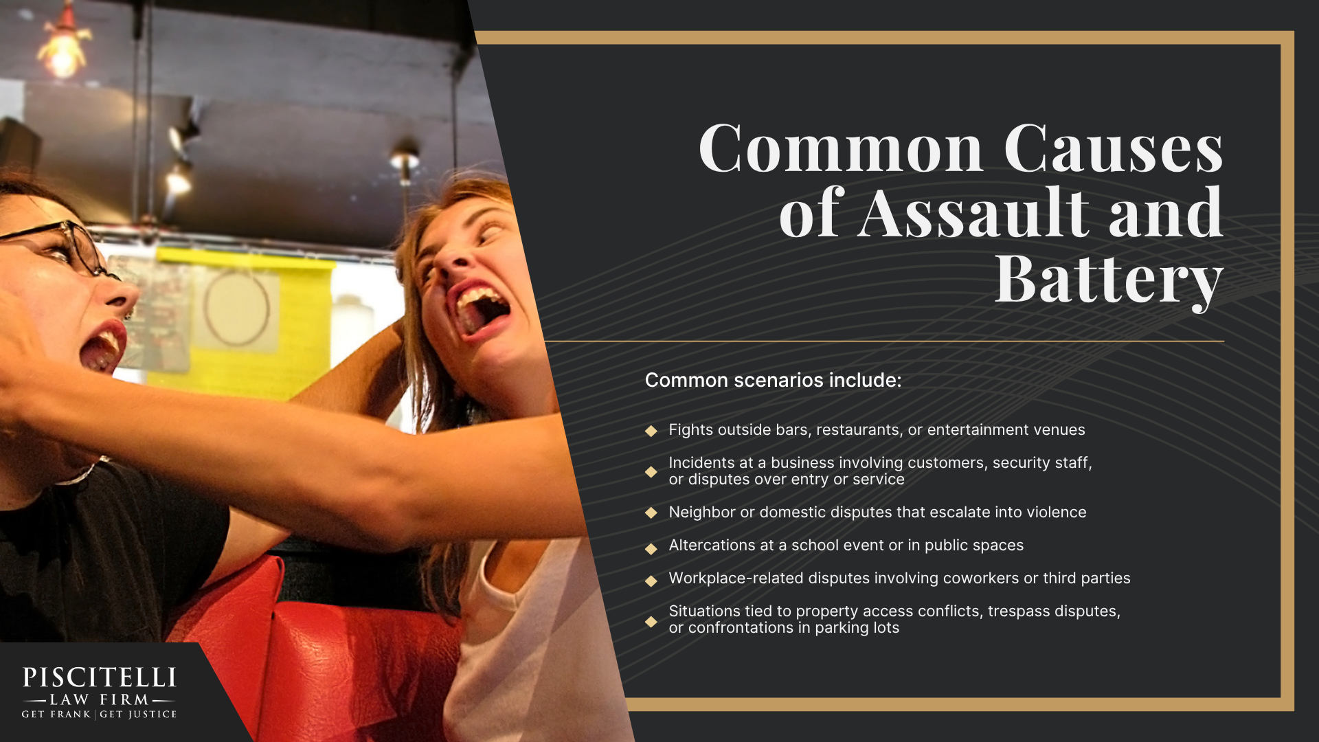 Why Hire a Cleveland Assault and Battery Lawyer; Do You Have an Assault and Battery Case; Who Can Be Held Liable in an Assault and Battery Case; What To Do After an Assault and Battery in Cleveland, OH; Gather Evidence for Your Assault and Battery Claim; Damages in Assault and Battery Claims; The Legal Process for Assault and Battery Cases in Ohio; Common Causes of Assault and Battery