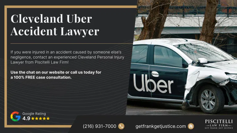 Cleveland Uber Accident Lawyer; Uber Accidents Can Create Complicated Injury Claims; Common Causes of Uber Accidents in Cleveland; Common Injuries After an Uber Accident; How Uber Insurance Works in Ohio; Who Can Be Held Liable for an Uber Accident in Cleveland; What Compensation Is Available After a Cleveland Uber Accident; How Our Lawyers Can Assist After an Uber Accident; What to Do After an Uber Accident in Cleveland; How Ohio Law Affects Uber Accident Claims; Do You Qualify for a Cleveland Uber Accident Lawsuit; Damages in Uber Accident Cases; Piscitelli Law Firm_ Speak With a Cleveland Uber Accident Lawyer Today