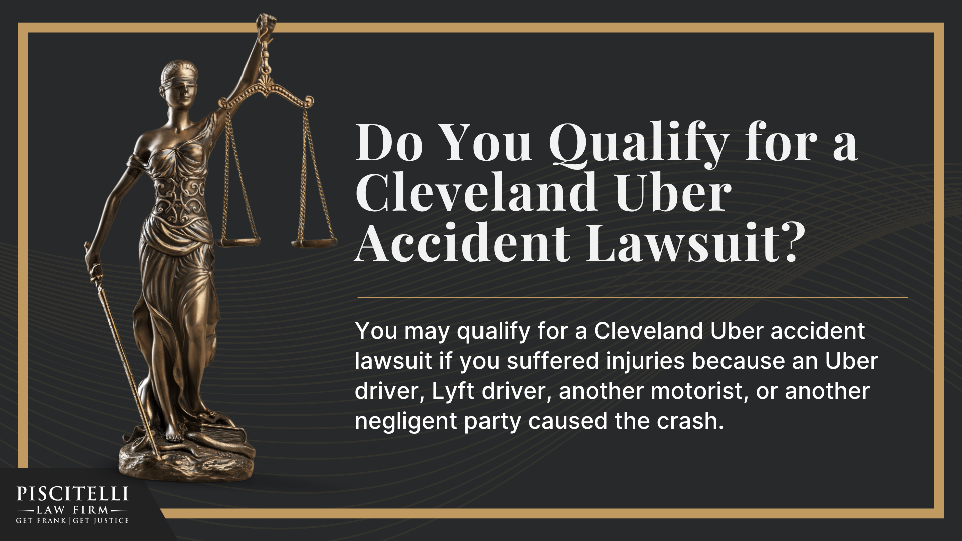 Uber Accidents Can Create Complicated Injury Claims; Common Causes of Uber Accidents in Cleveland; Common Injuries After an Uber Accident; How Uber Insurance Works in Ohio; Who Can Be Held Liable for an Uber Accident in Cleveland; What Compensation Is Available After a Cleveland Uber Accident; How Our Lawyers Can Assist After an Uber Accident; What to Do After an Uber Accident in Cleveland; How Ohio Law Affects Uber Accident Claims; Do You Qualify for a Cleveland Uber Accident Lawsuit