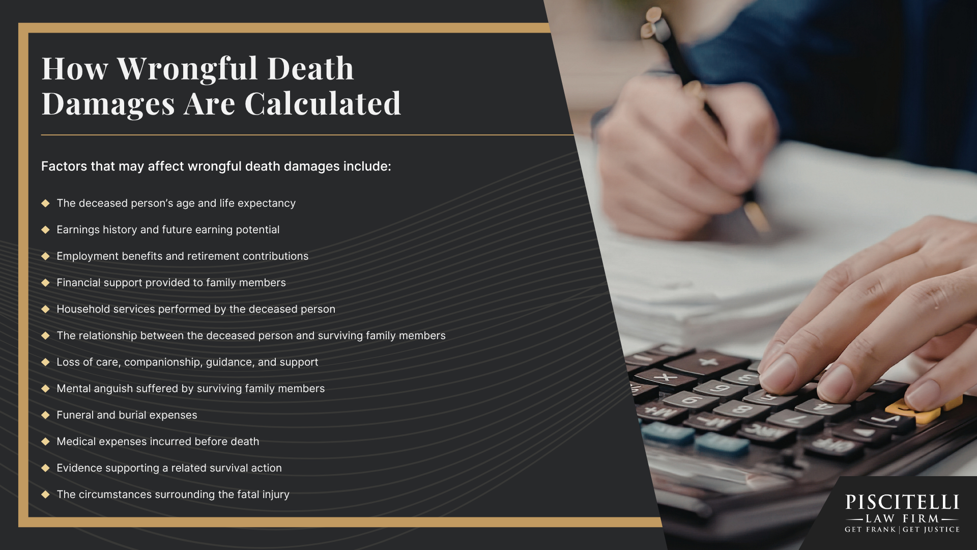 What Is a Wrongful Death Claim in Ohio; Common Causes of Wrongful Death Cases in Ohio; Who Can Be Held Liable for a Wrongful Death in Ohio; Who Can File a Wrongful Death Lawsuit in Ohio; Compensation Available in an Ohio Wrongful Death Claim; How Wrongful Death Damages Are Calculated